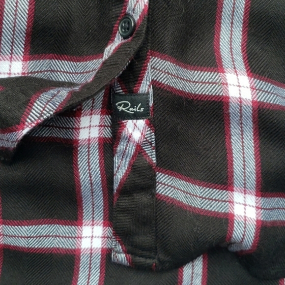 Rails Black Plaid Hunter Button Down Shirt Size S - Picture 4 of 8